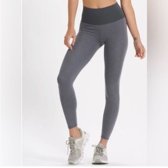 Vuori Lux Rib Studio Leggings Heather Grey XS - Picture 1 of 9